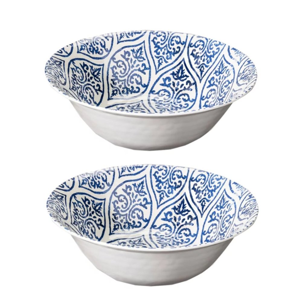 2 Pack Threshold Serving Bowl Blue Mosaic NWT